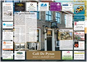 Placemat met advertenties