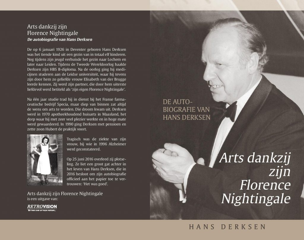 De omslag van het boek met daarin de autobiografie van 'dokter Derksen'.